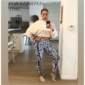 African Print Mudcloth Yoga Leggings Tights